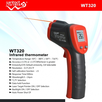 ترمومتر لیزری WT320 برند WINTACT