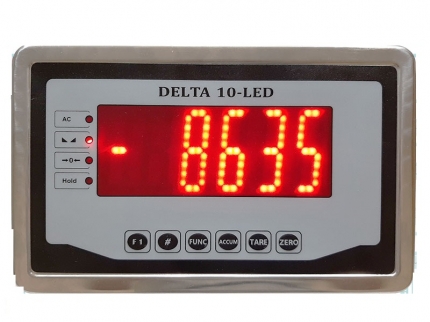 نمایشگر فراسو توزین مدل Delta-10 با بدنه استیل و صفحه نمایش LED